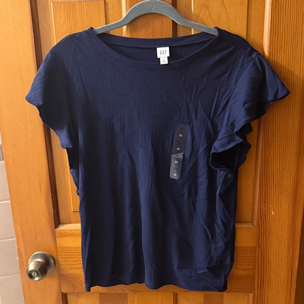 GAP Women's Dark Blue Short Sleeve Tee